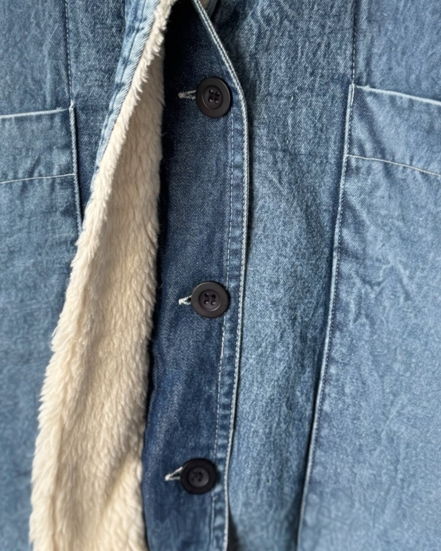 Rollas Denim Pea Coat (Oversized XS)