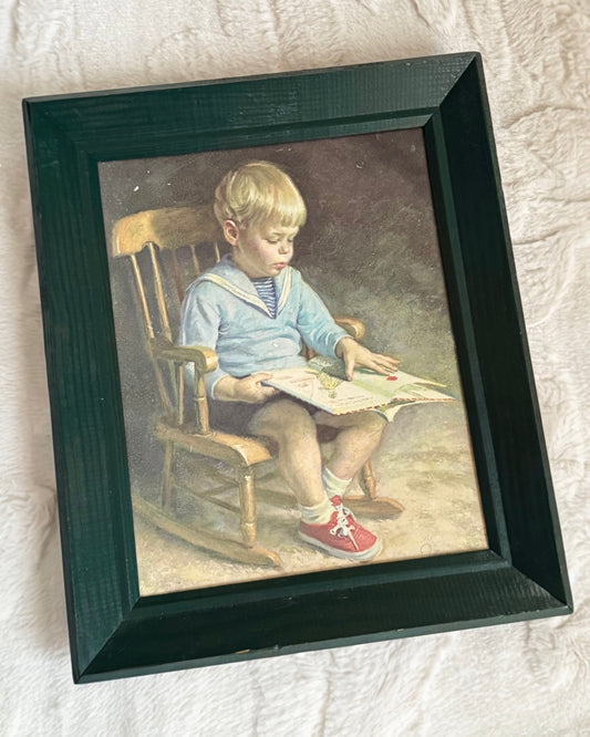 Vintage Framed Artwork, Gretchen and Gary by James Ingwersen (12x10) | Set of 2