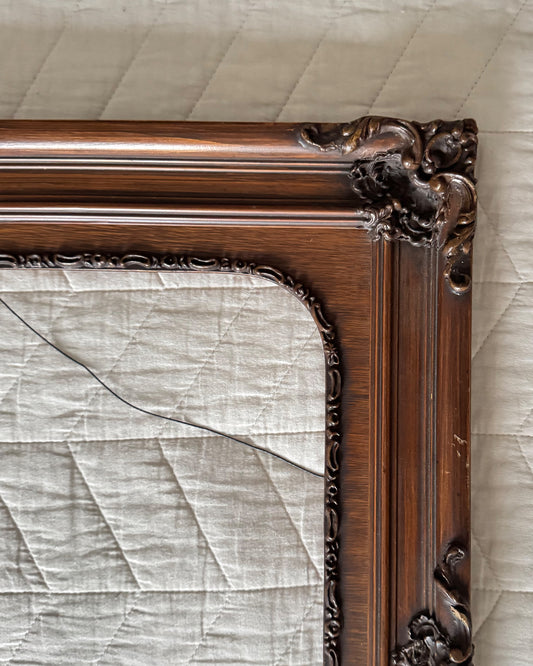 Vintage Wooden Carved Frame (20” x 16”)