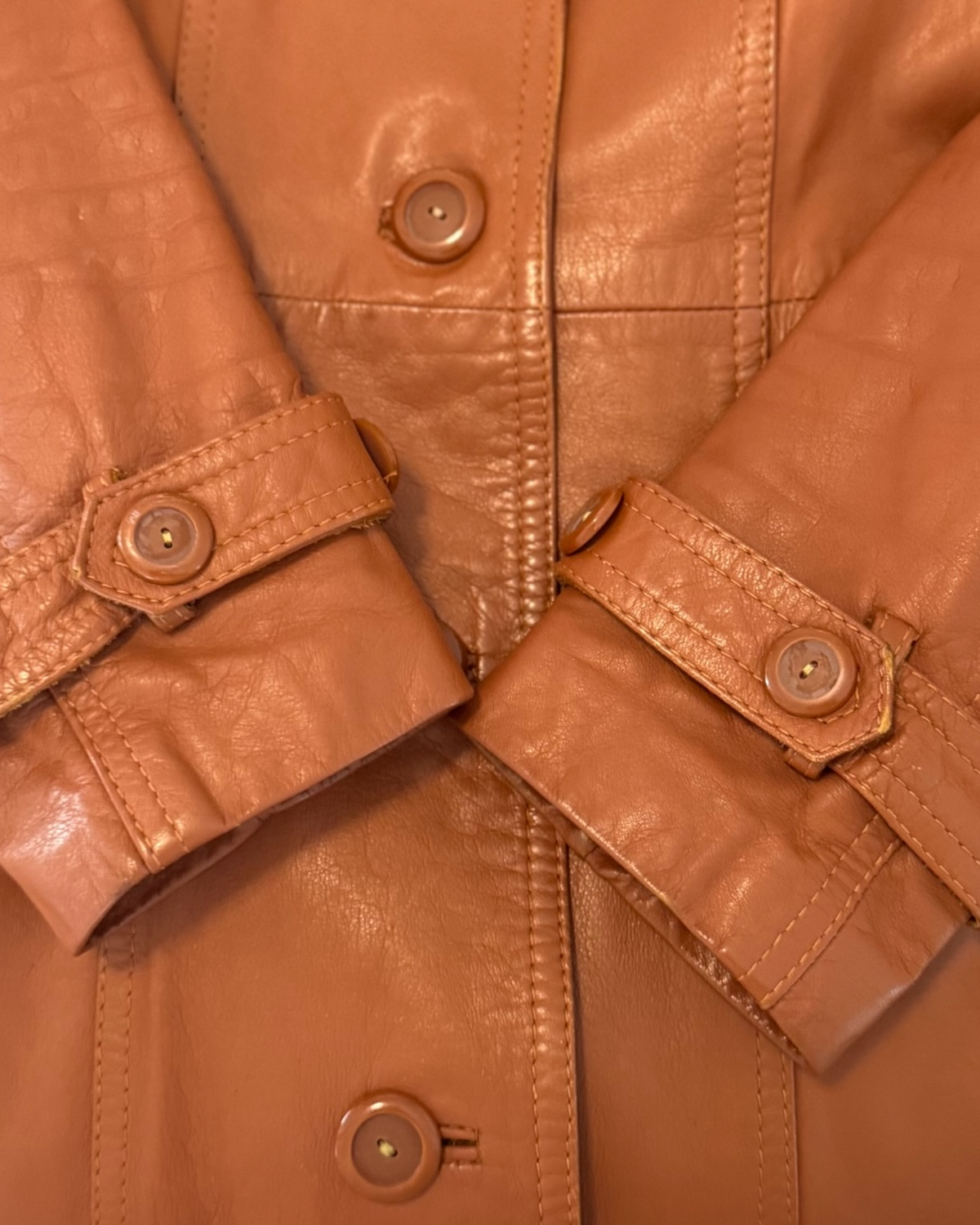 Vintage 1970s Leather Trench Coat (Vintage Sizing  7/8 | Modern Sizing 2-4)