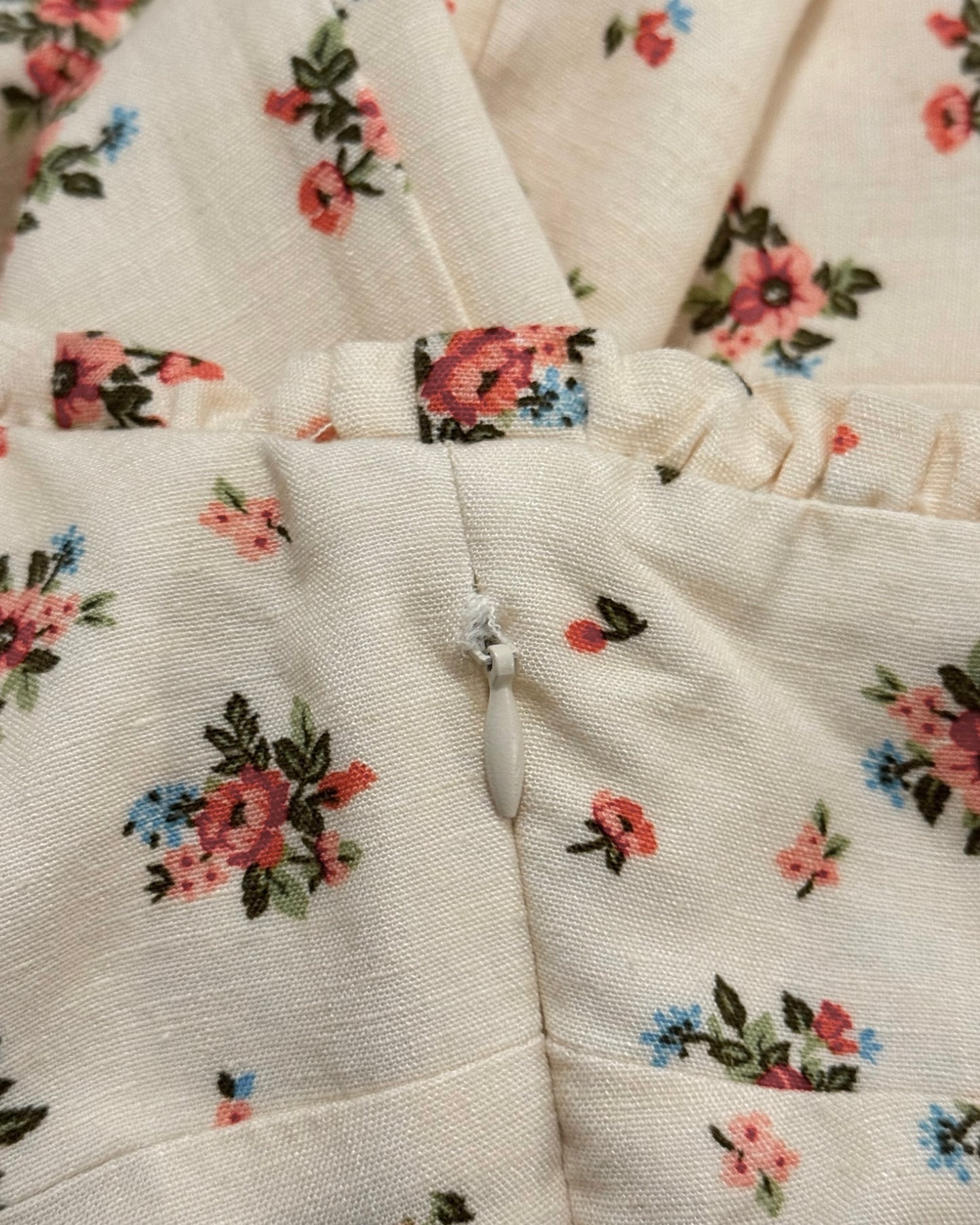 ZARA Floral Linen Blend Dress (XS)