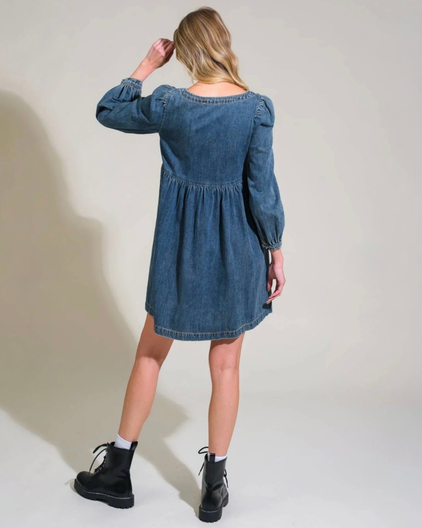 Washed-Denim Dress (M)