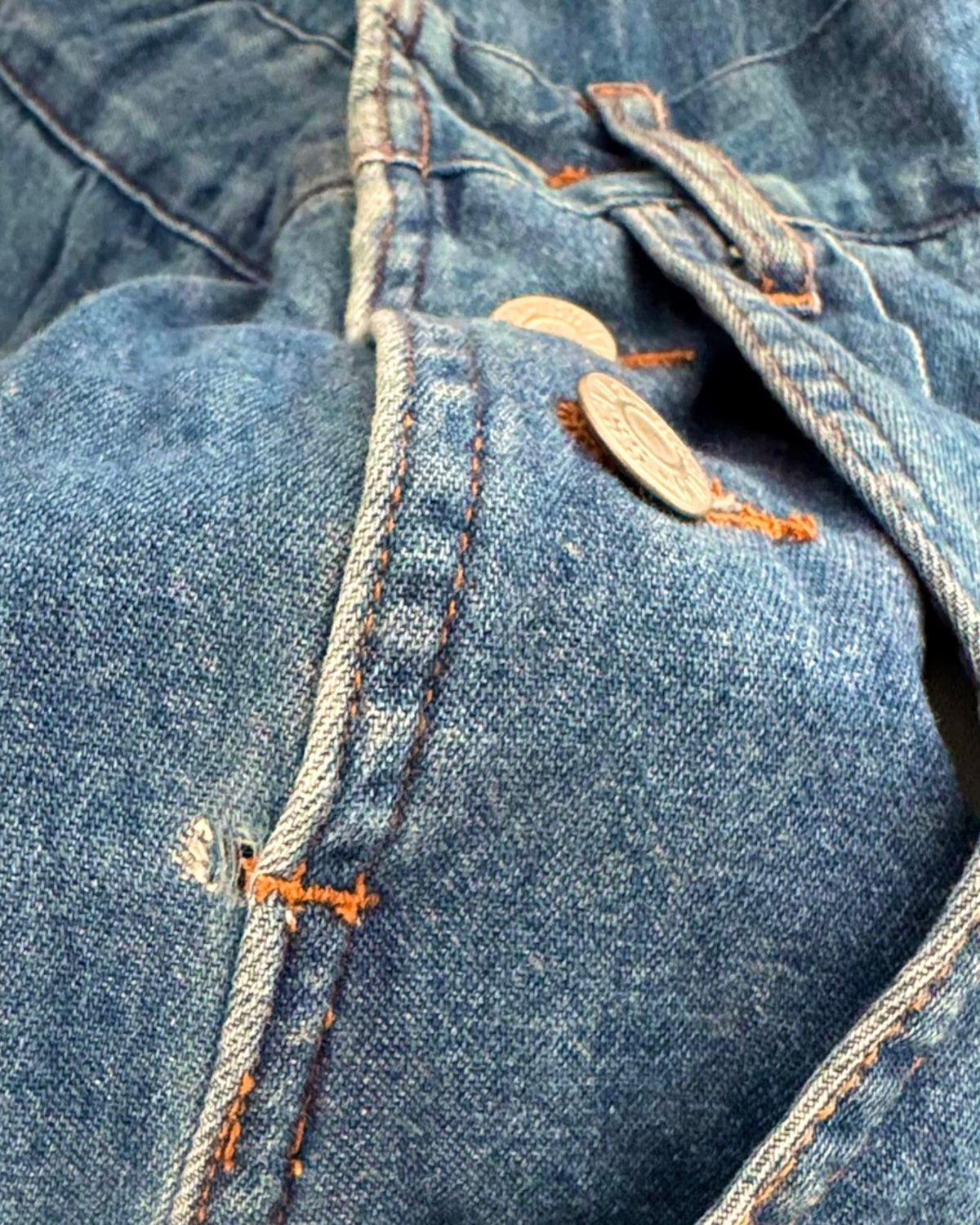 Vintage Guess Jeans Blue Denim Overall Dress (S)
