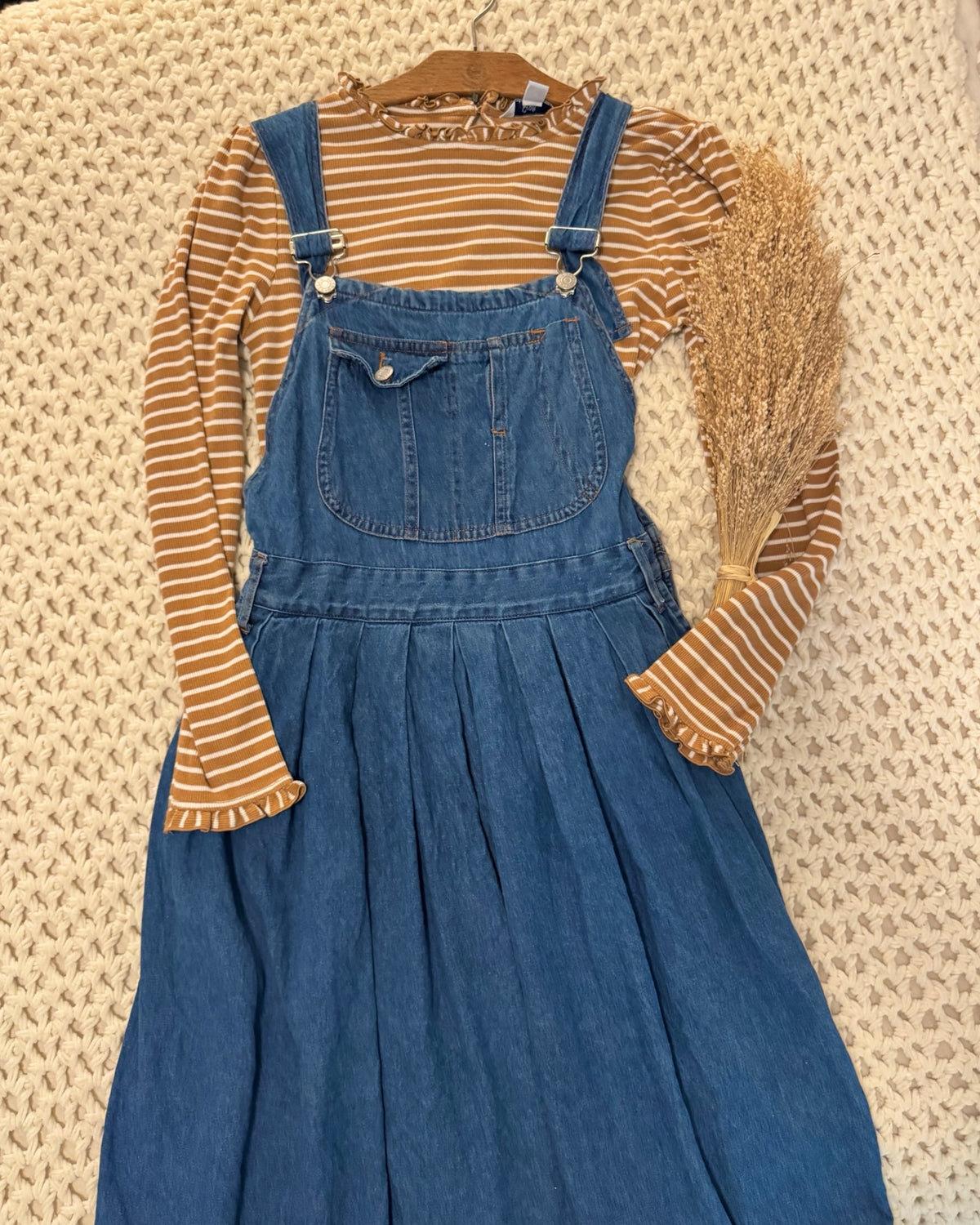 Vintage Guess Jeans Blue Denim Overall Dress (S)