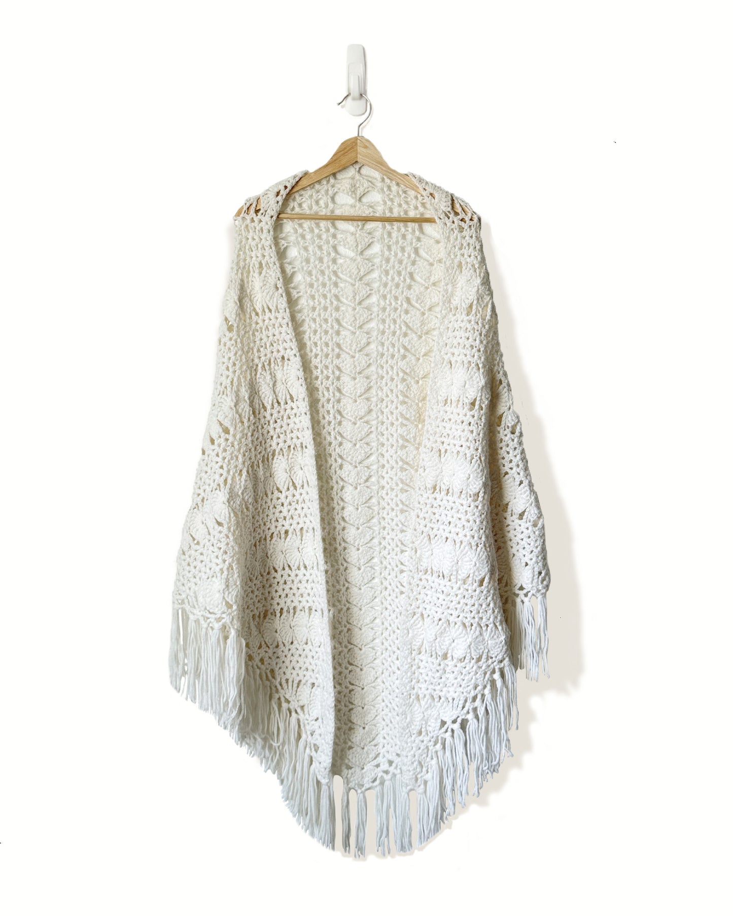Boho Hand Crocheted Shawl