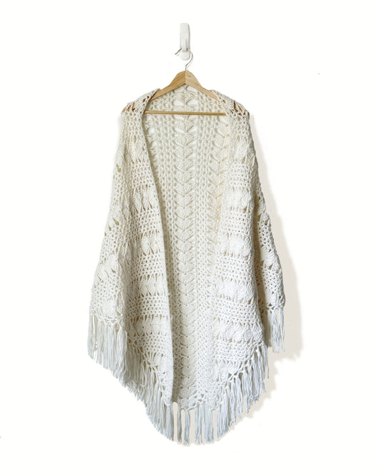 Boho Hand Crocheted Shawl