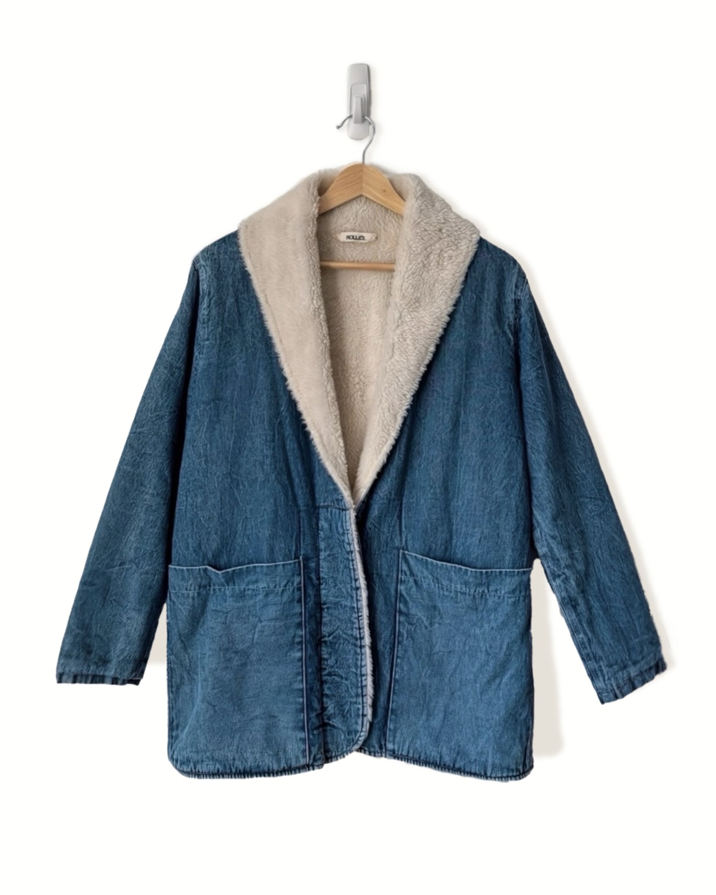 Rollas Denim Pea Coat (Oversized XS)