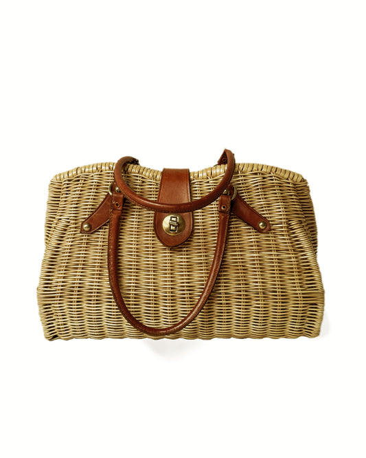 Vintage Woven Basket Bag | Purse