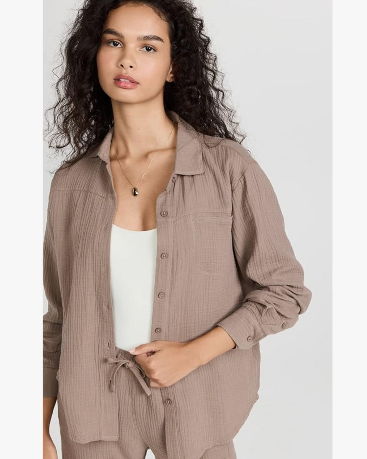 Gauze Button Top (M)