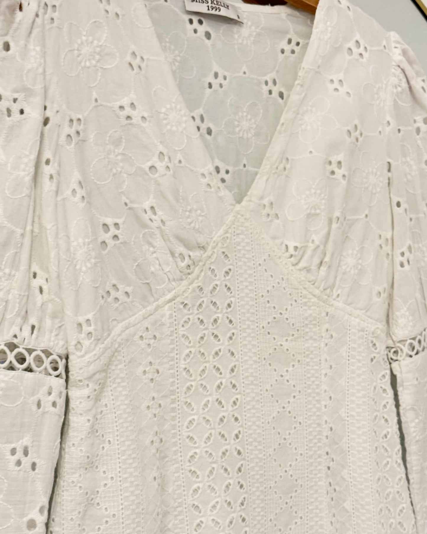 Eyelet Lace Mini Dress (S)