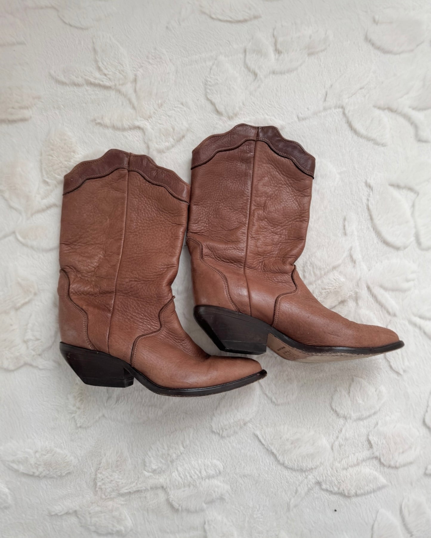 Leather Cowgirl Boots (6M)