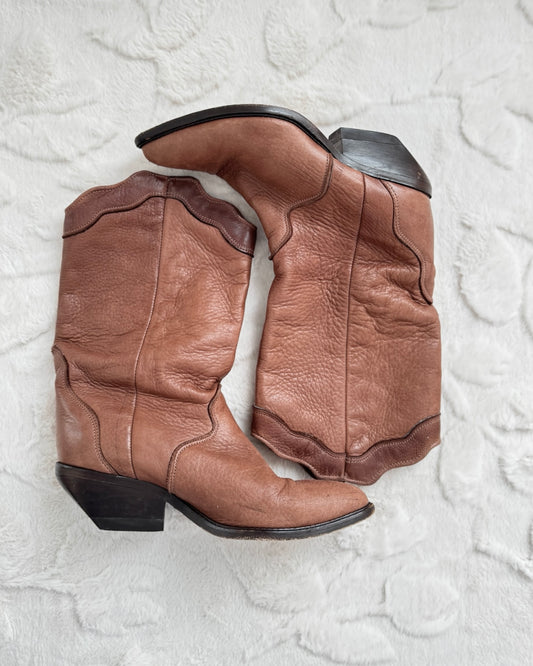 Leather Cowgirl Boots (6M)