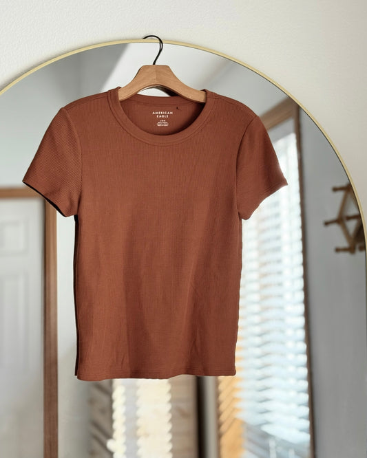 NEW AE Waffle Knit Tee (L)