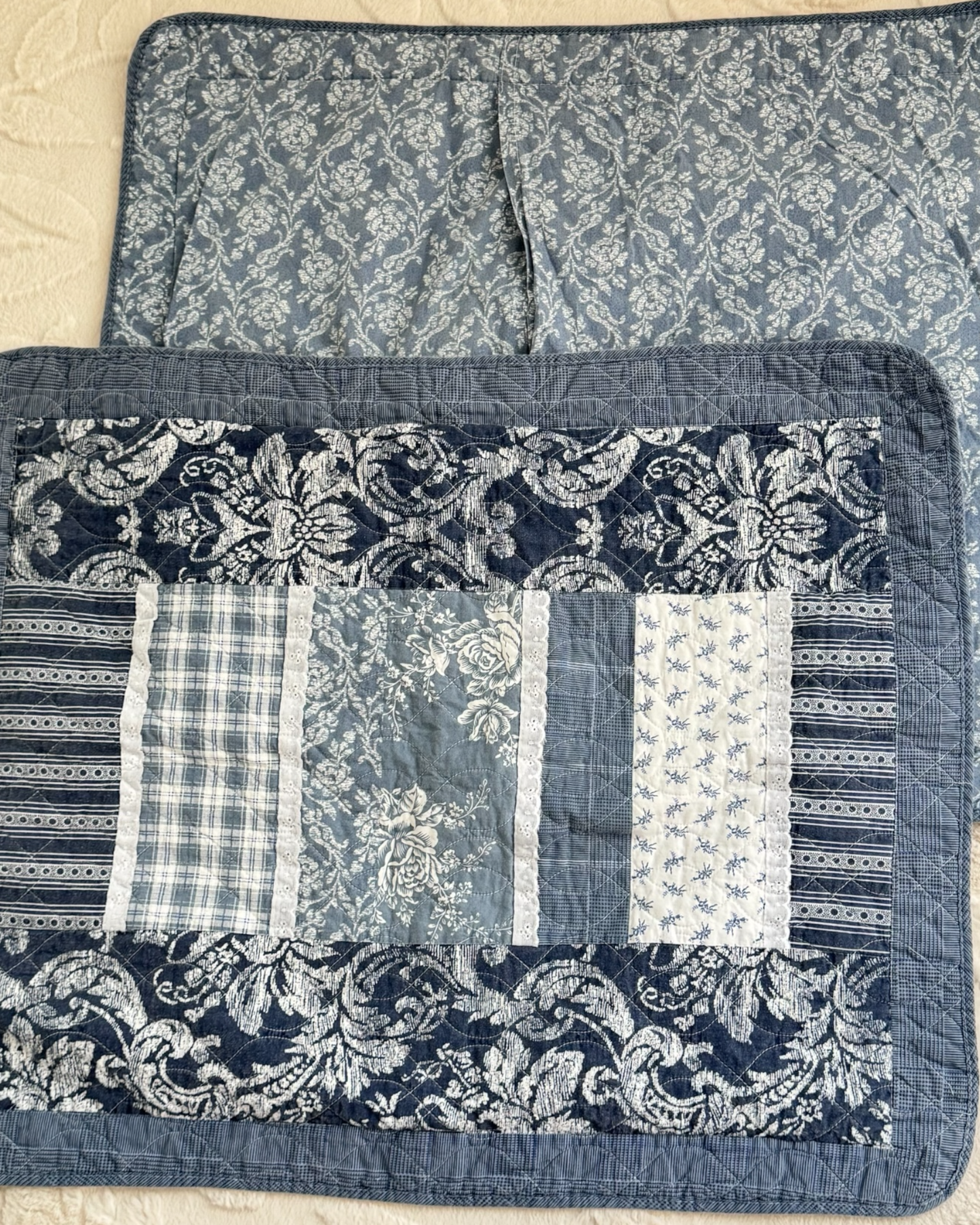 Quilted Cotton Pillow Sham Set (Queen)
