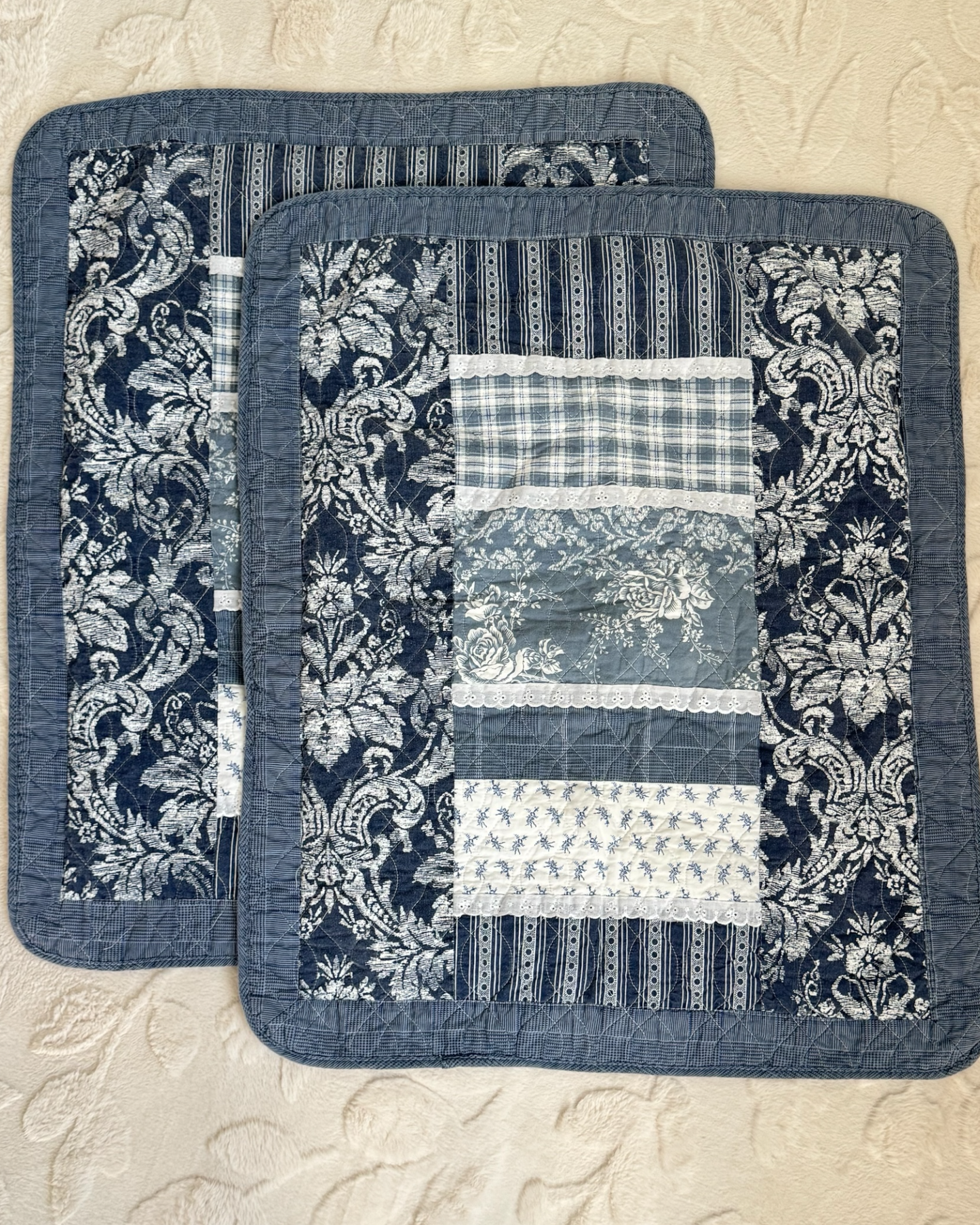 Quilted Cotton Pillow Sham Set (Queen)