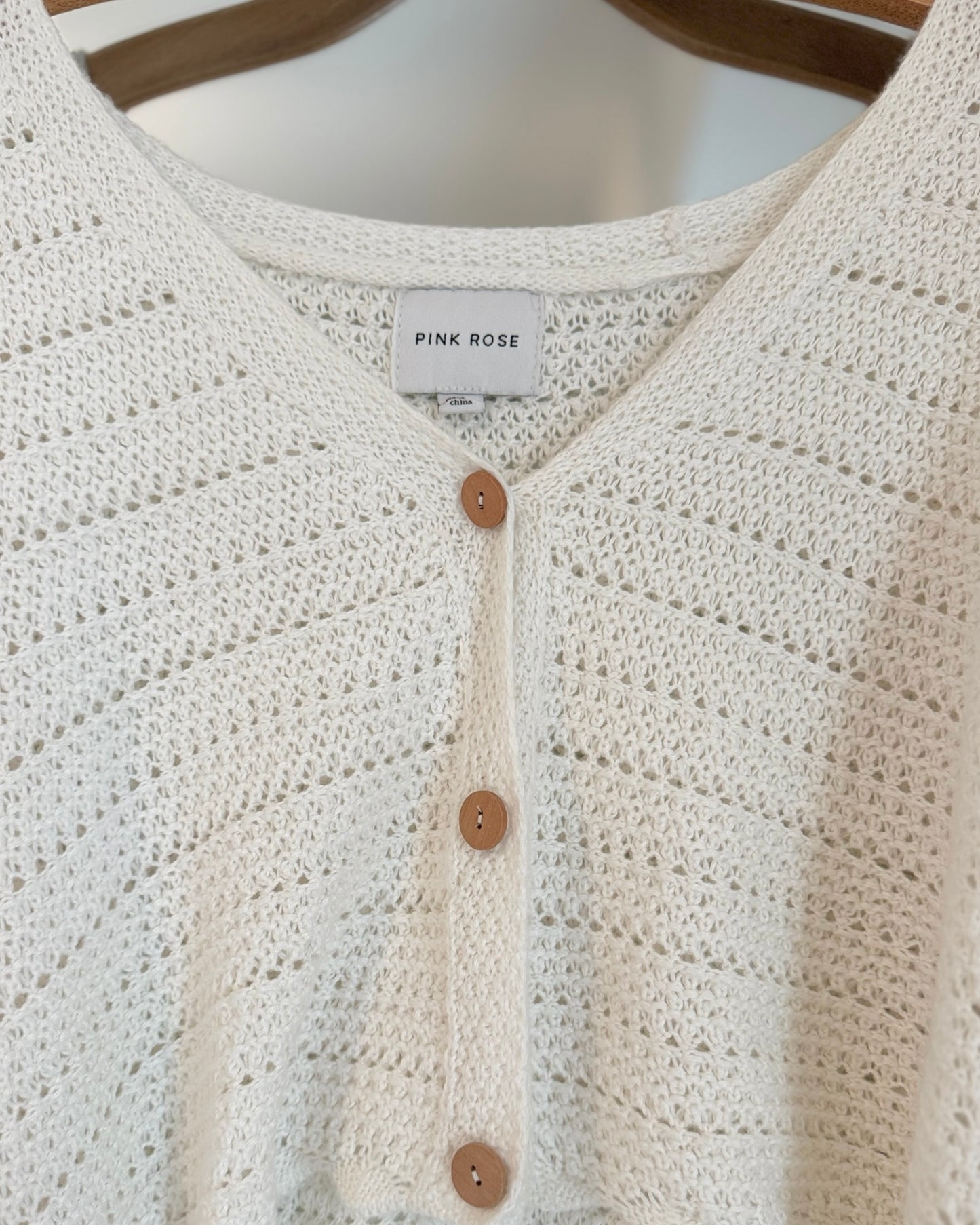 Crocheted Cardigan Sweater (M)