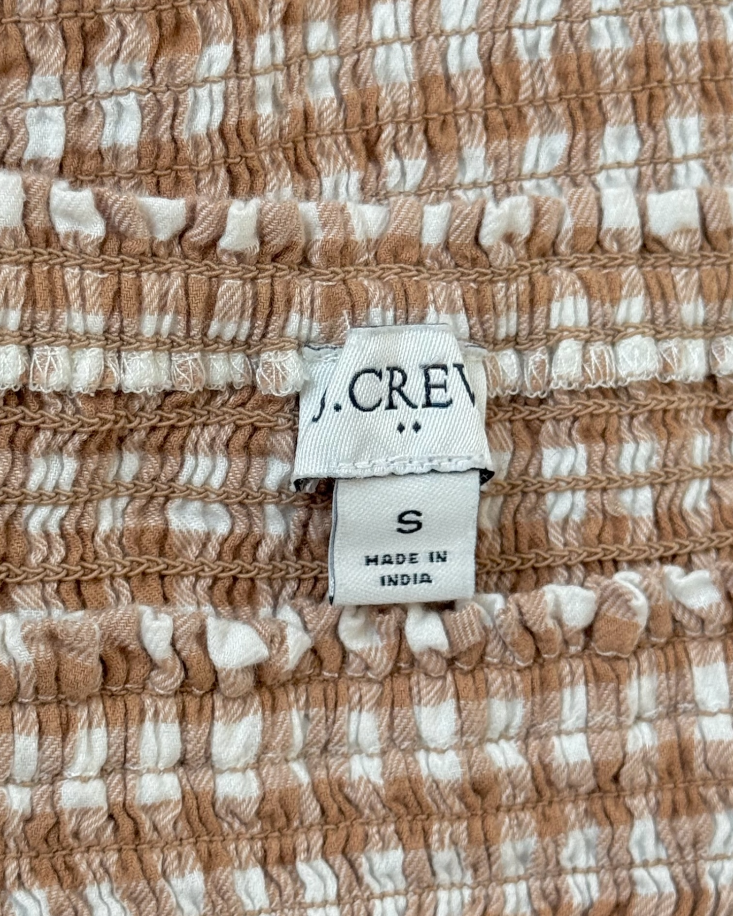 Gingham Puff-Sleeved Top (S/M)