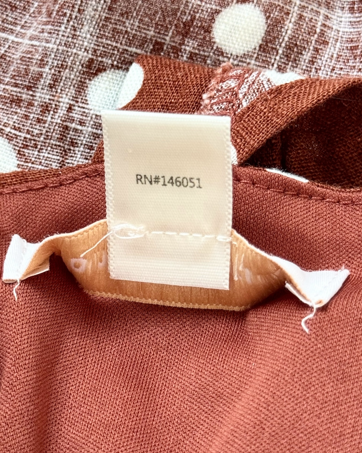 Polka Dot Peplum Linen Blend Tank Top (S)