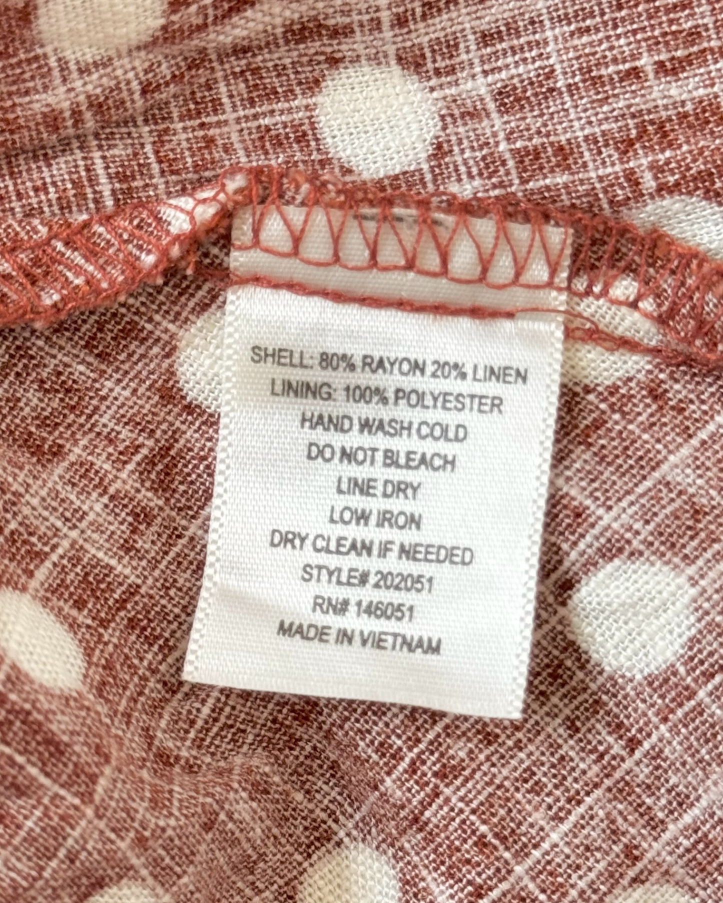Polka Dot Peplum Linen Blend Tank Top (S)