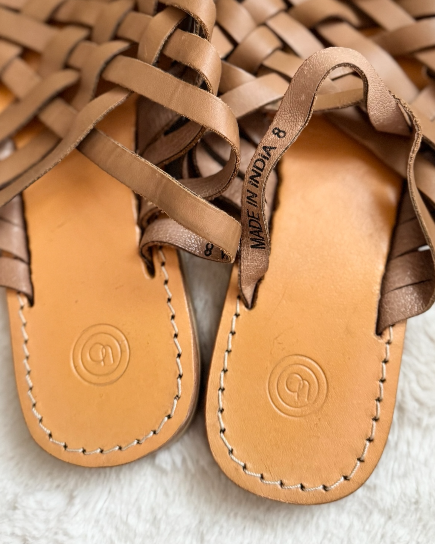 Urban Outfitters Woven Criss Cross Flat Sandals (8)