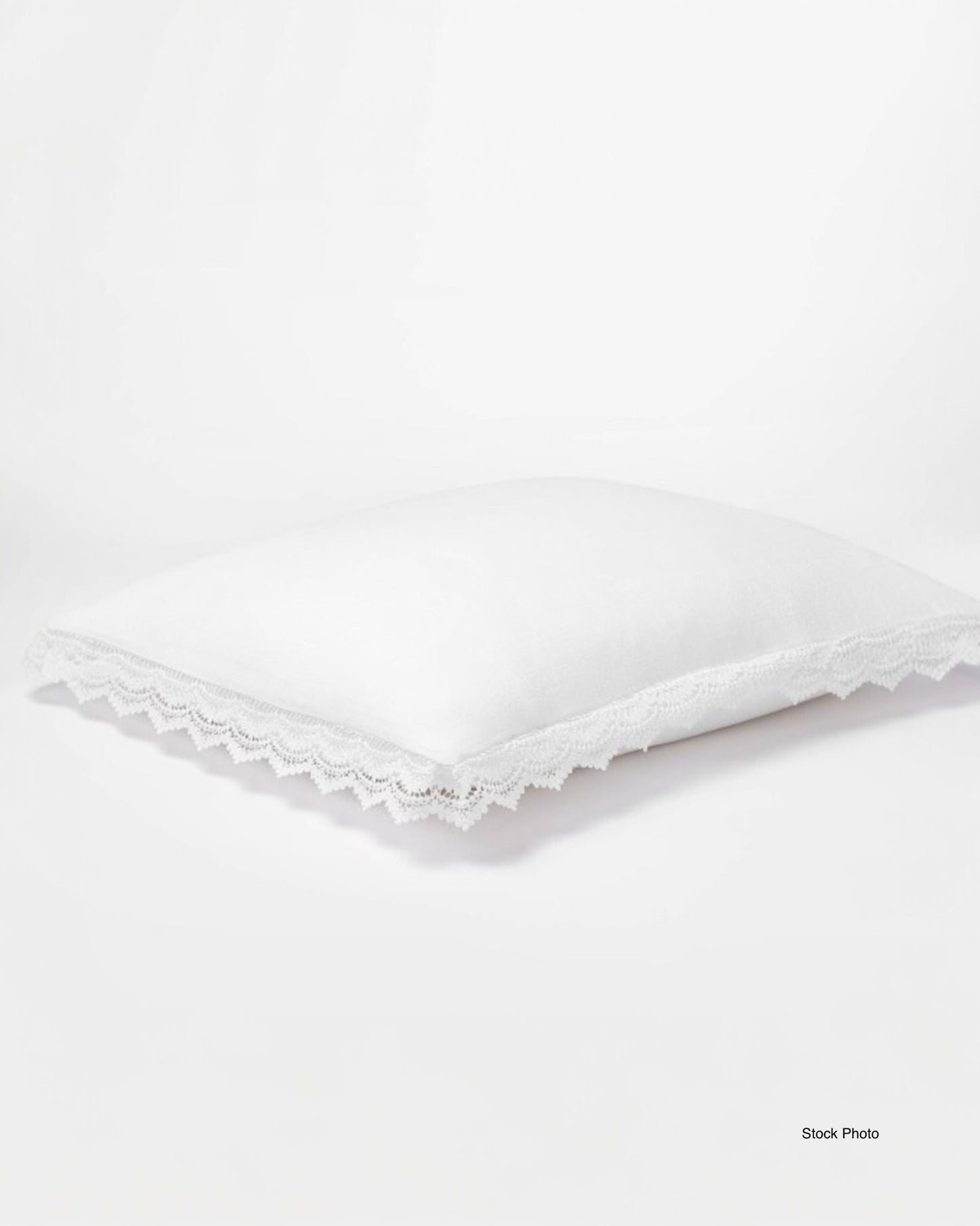 Lace Border Cotton Pillow Sham Set (Standard)