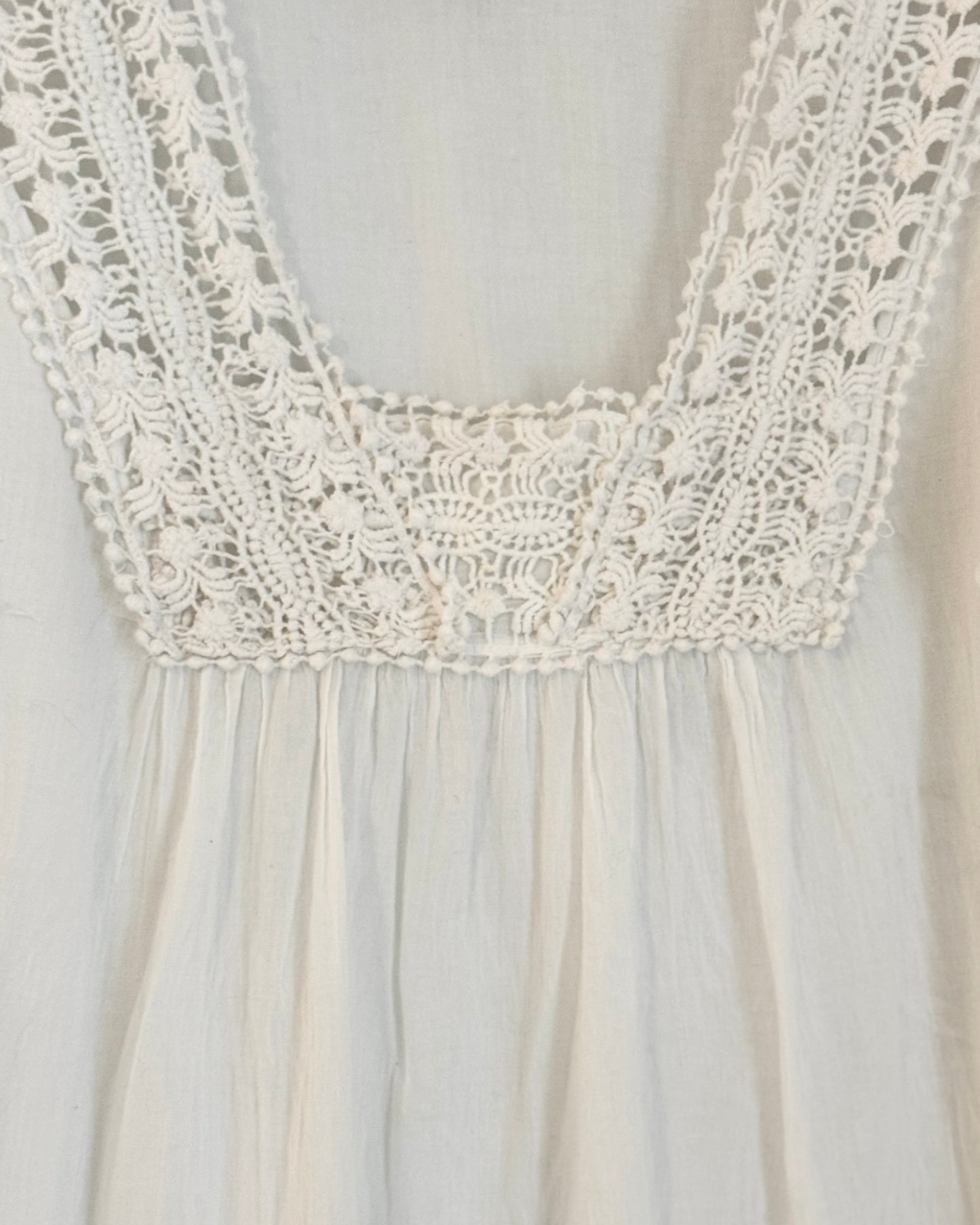 Boho Crocheted Tunic Top (M)