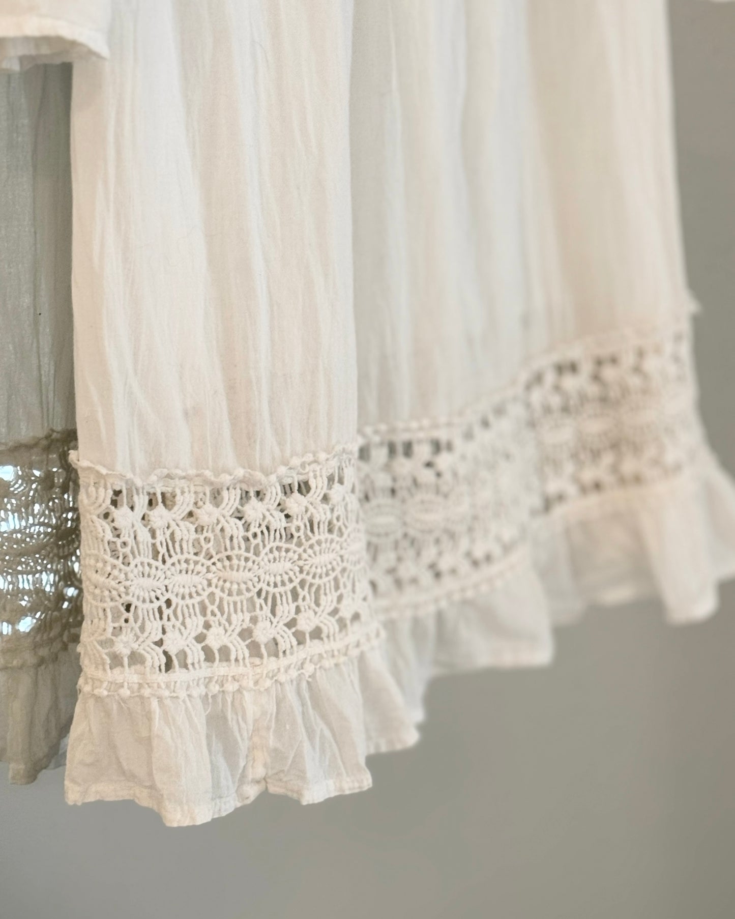 Boho Crocheted Tunic Top (M)