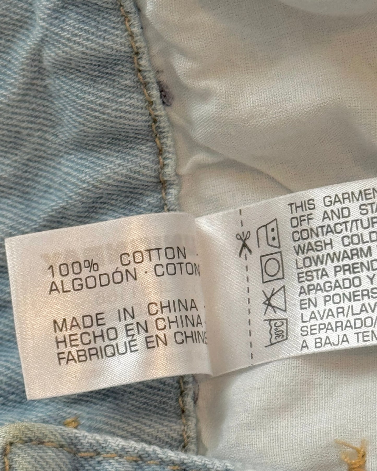 Distressed Denim Shortalls (XL)