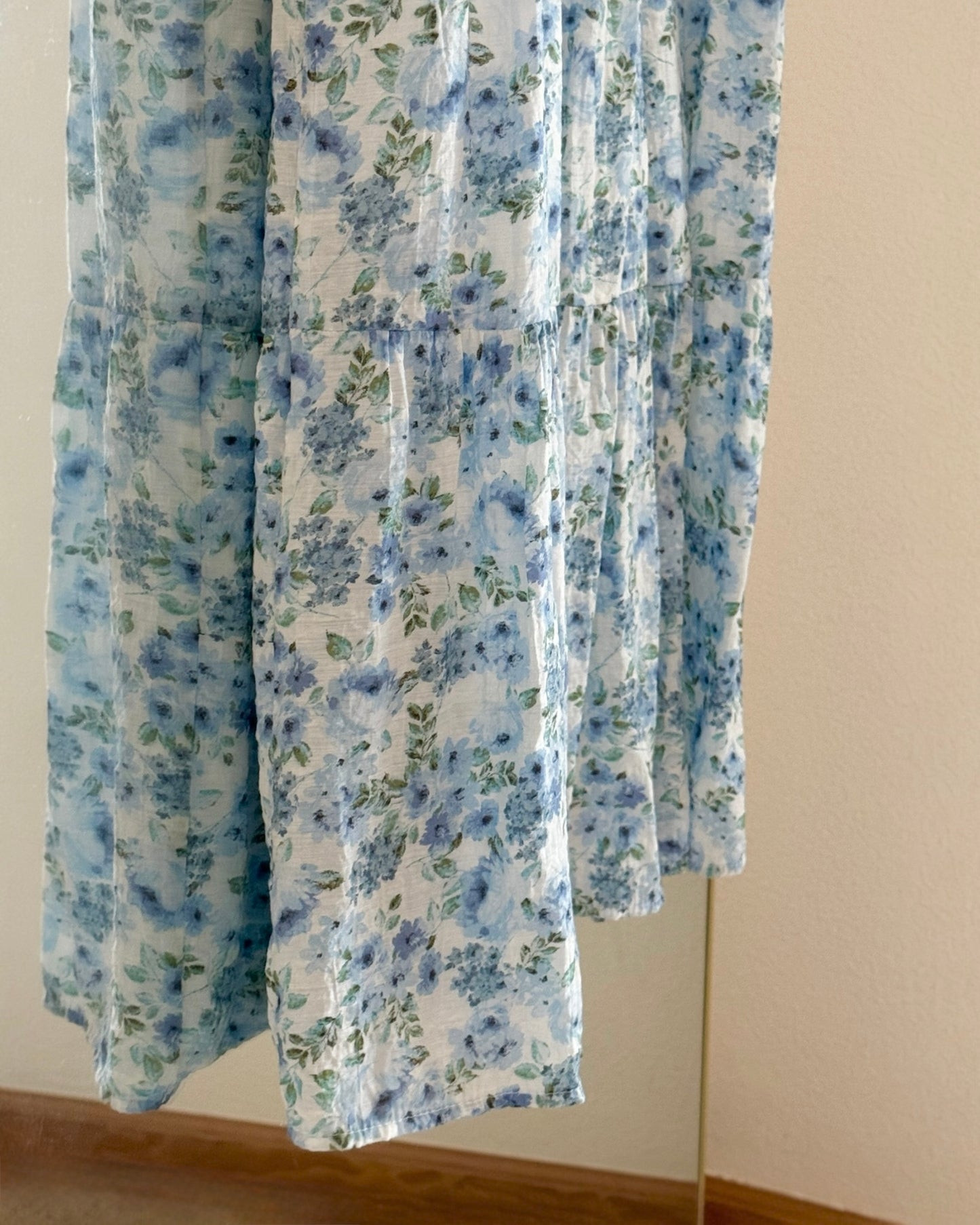 Floral Tie Midi Dress (L)