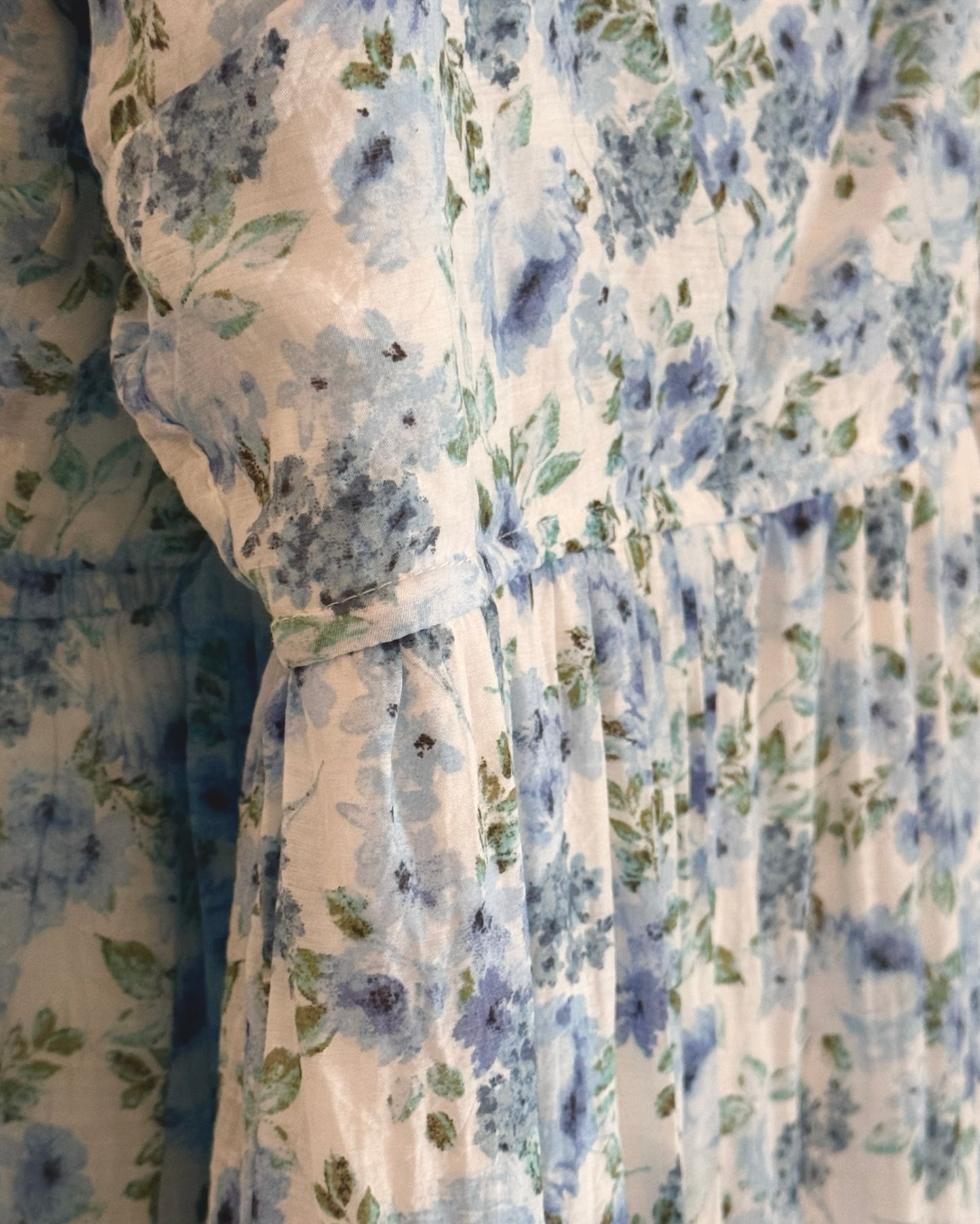 Floral Tie Midi Dress (L)
