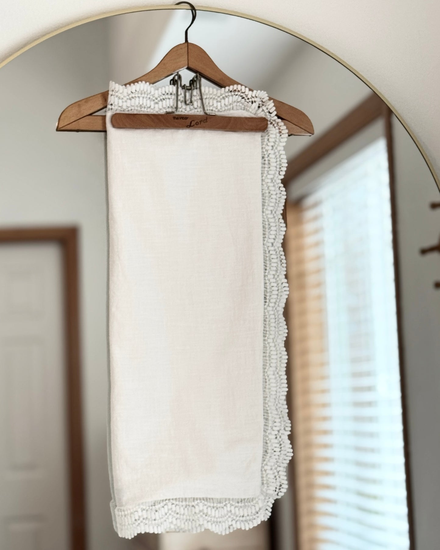 Lace Border Cotton Pillow Sham Set (Standard)