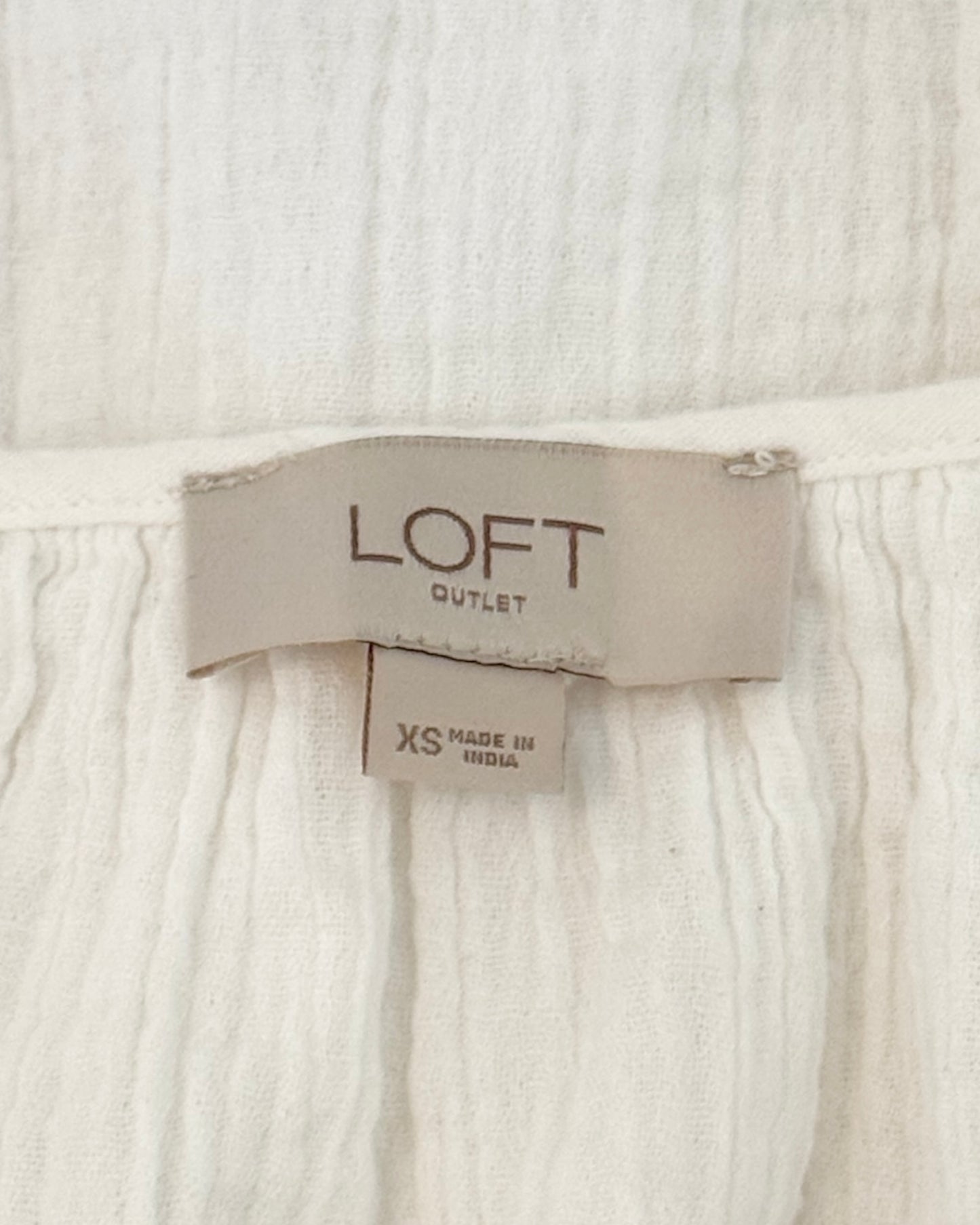 Gauze Puff Sleeve Top (XS-M)