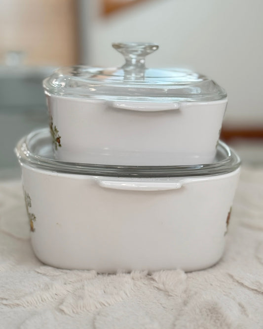 Vintage ‘Spice of Life’ Corningware Casserole Dish Set