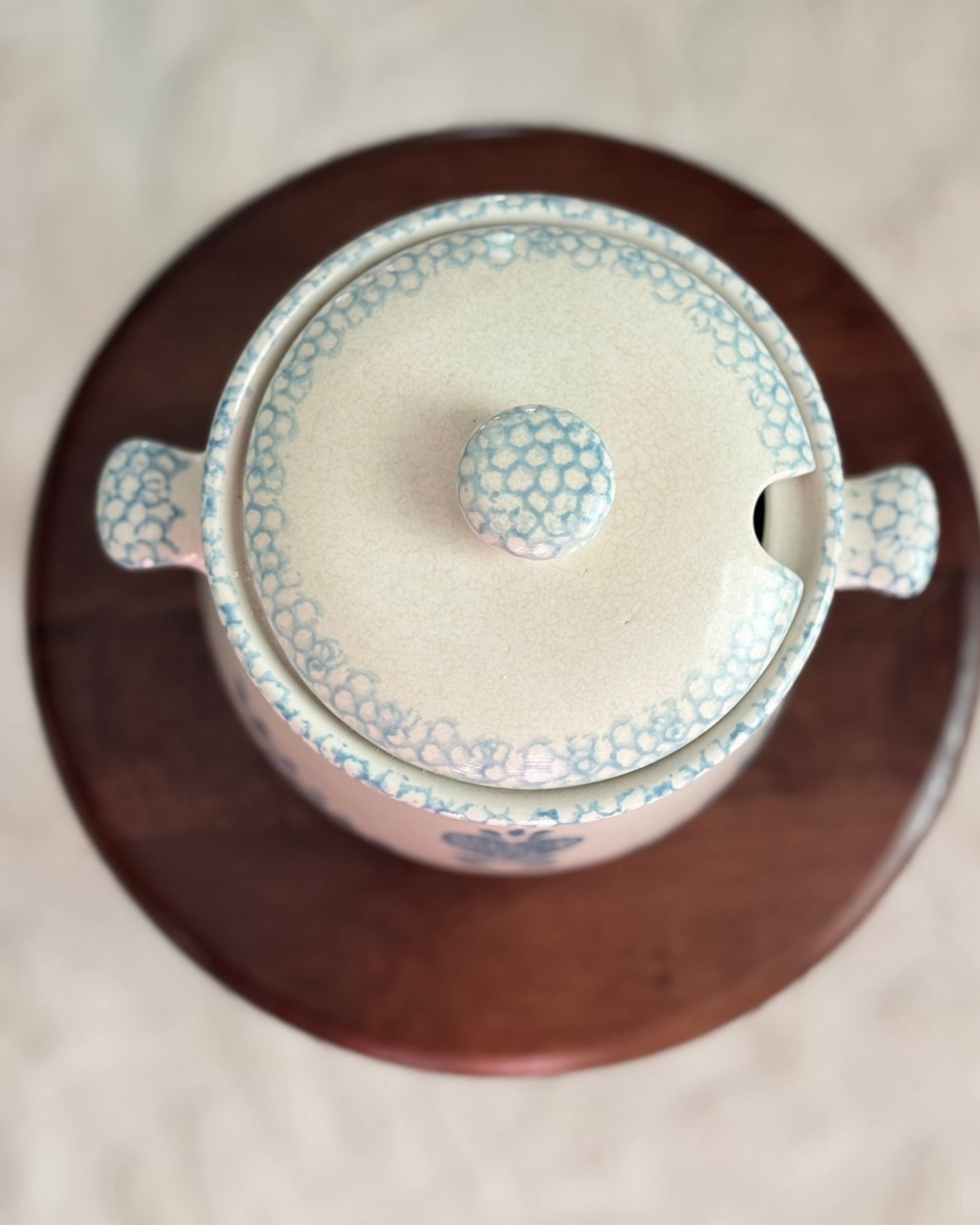 Vintage Stoneware Soup Tureen Bowl (5.25 x 7”)