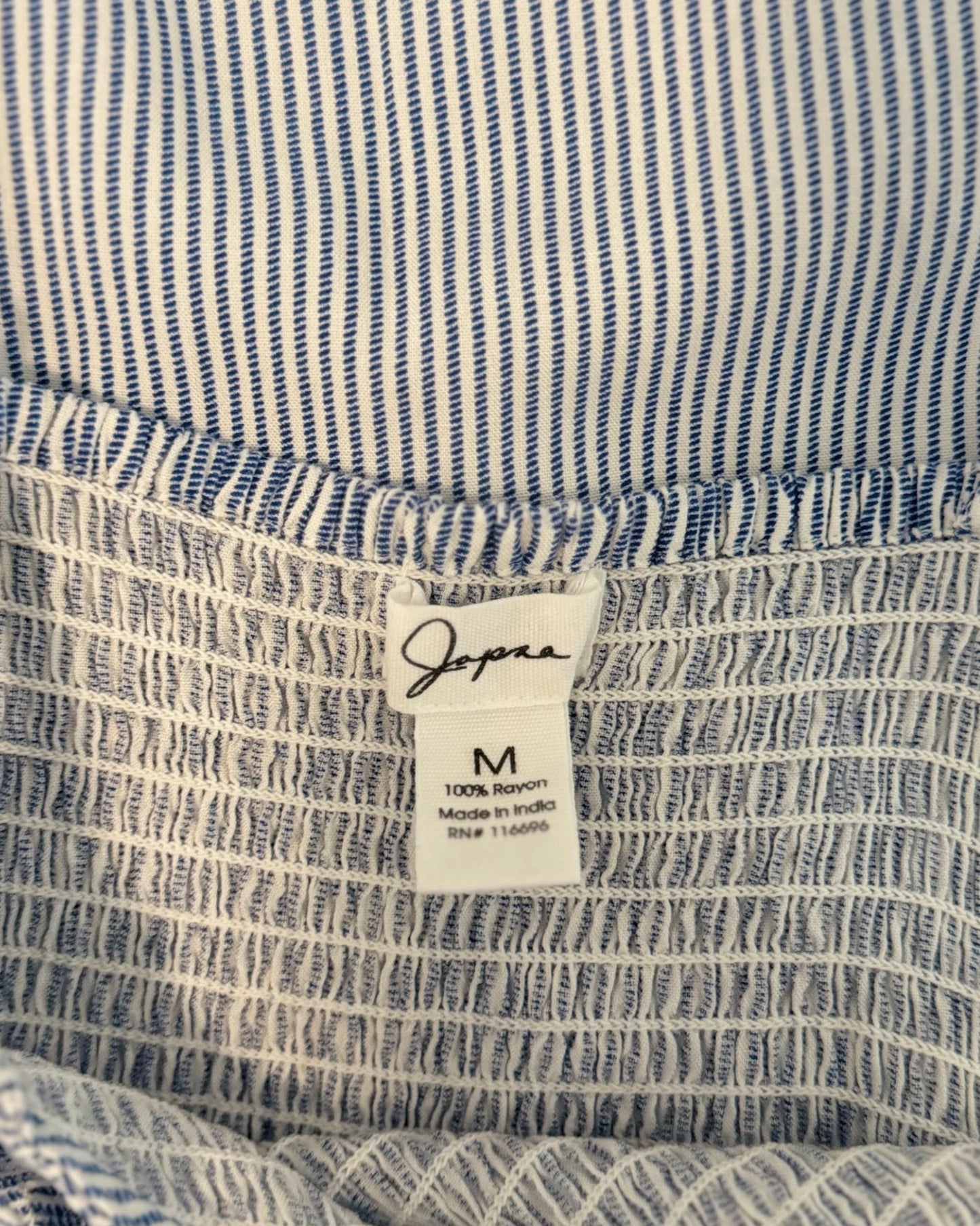 Flare-Leg Pinstriped Jumpsuit (M)