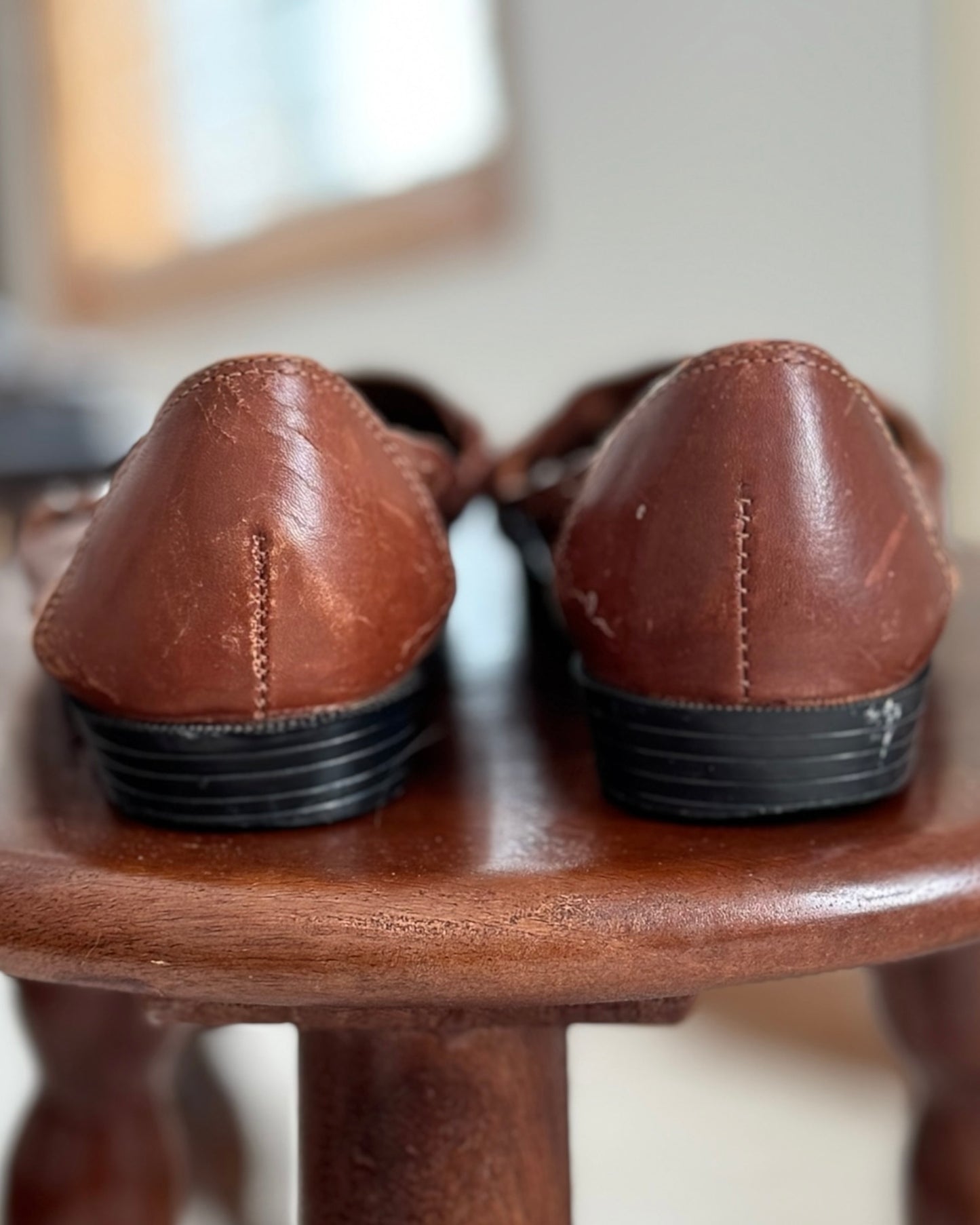 Leather Huarache Flats (7)