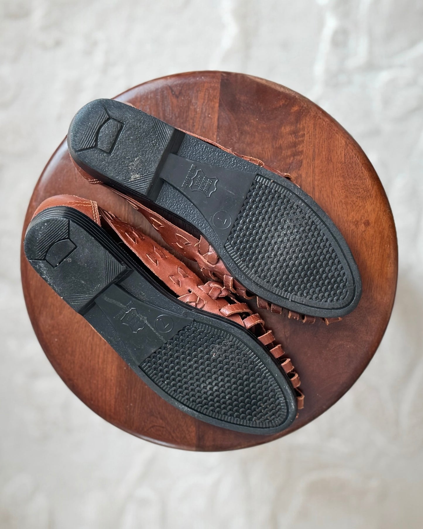 Leather Huarache Flats (7)