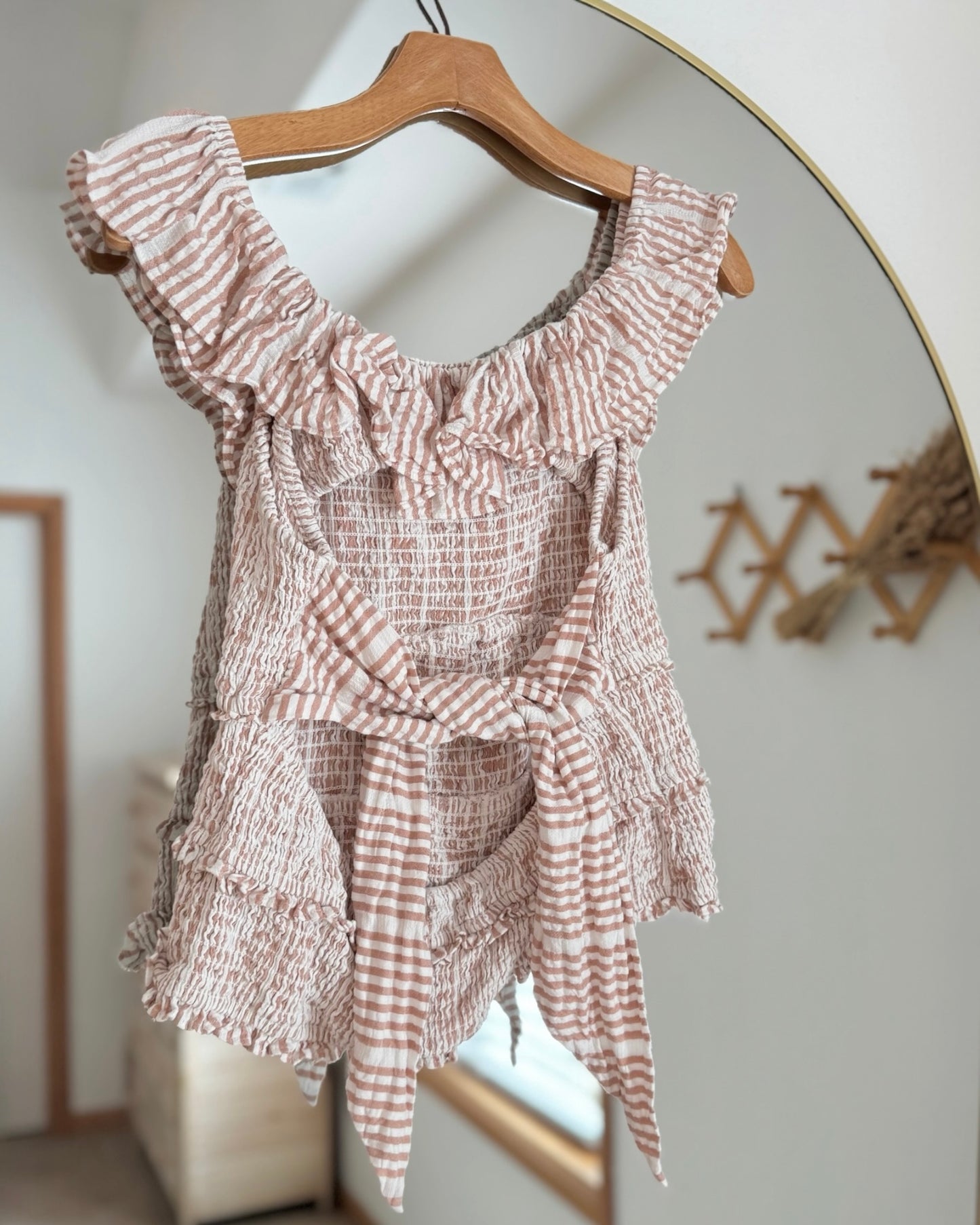 Anthropologie Ruffled Smocked Blouse (M)