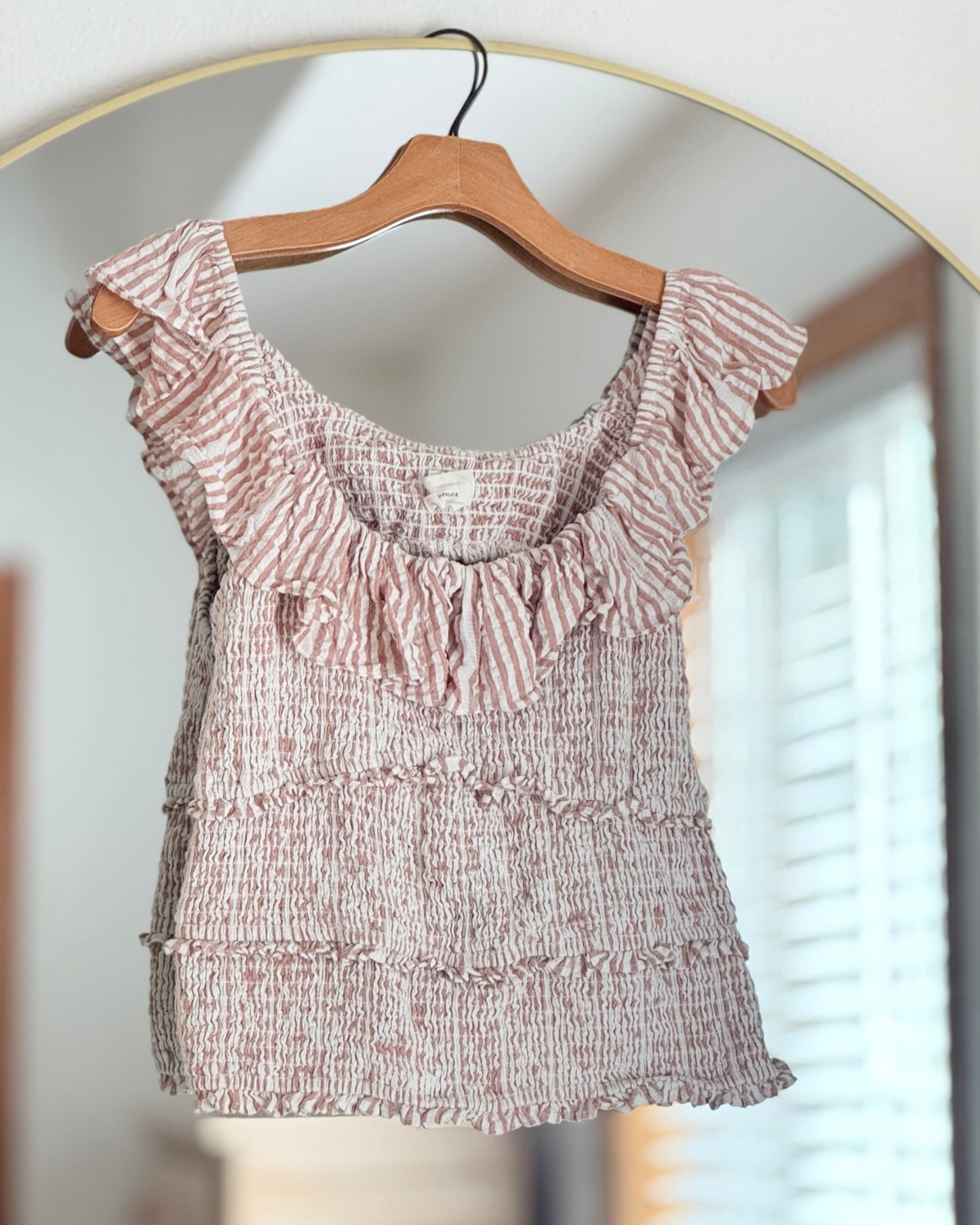 Anthropologie Ruffled Smocked Blouse (M)
