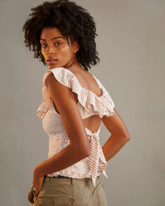 Anthropologie Ruffled Smocked Blouse (M)