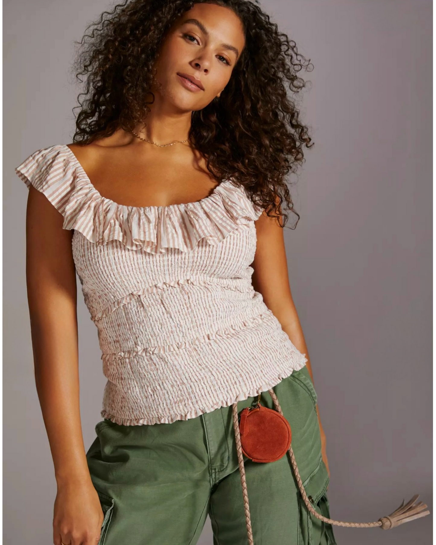 Anthropologie Ruffled Smocked Blouse (M)