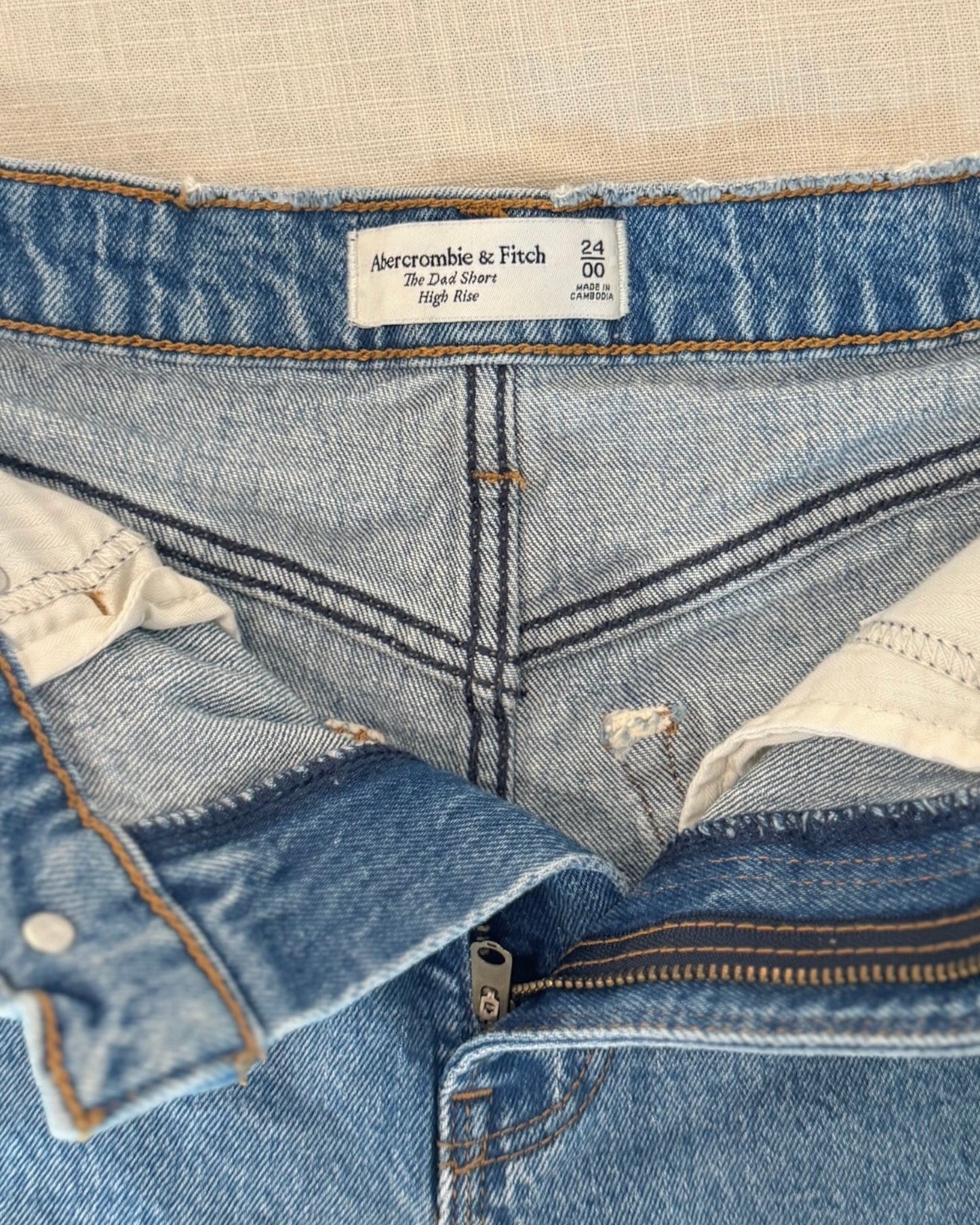 Abercrombie & Fitch Dad High Rise Jean Shorts (24)