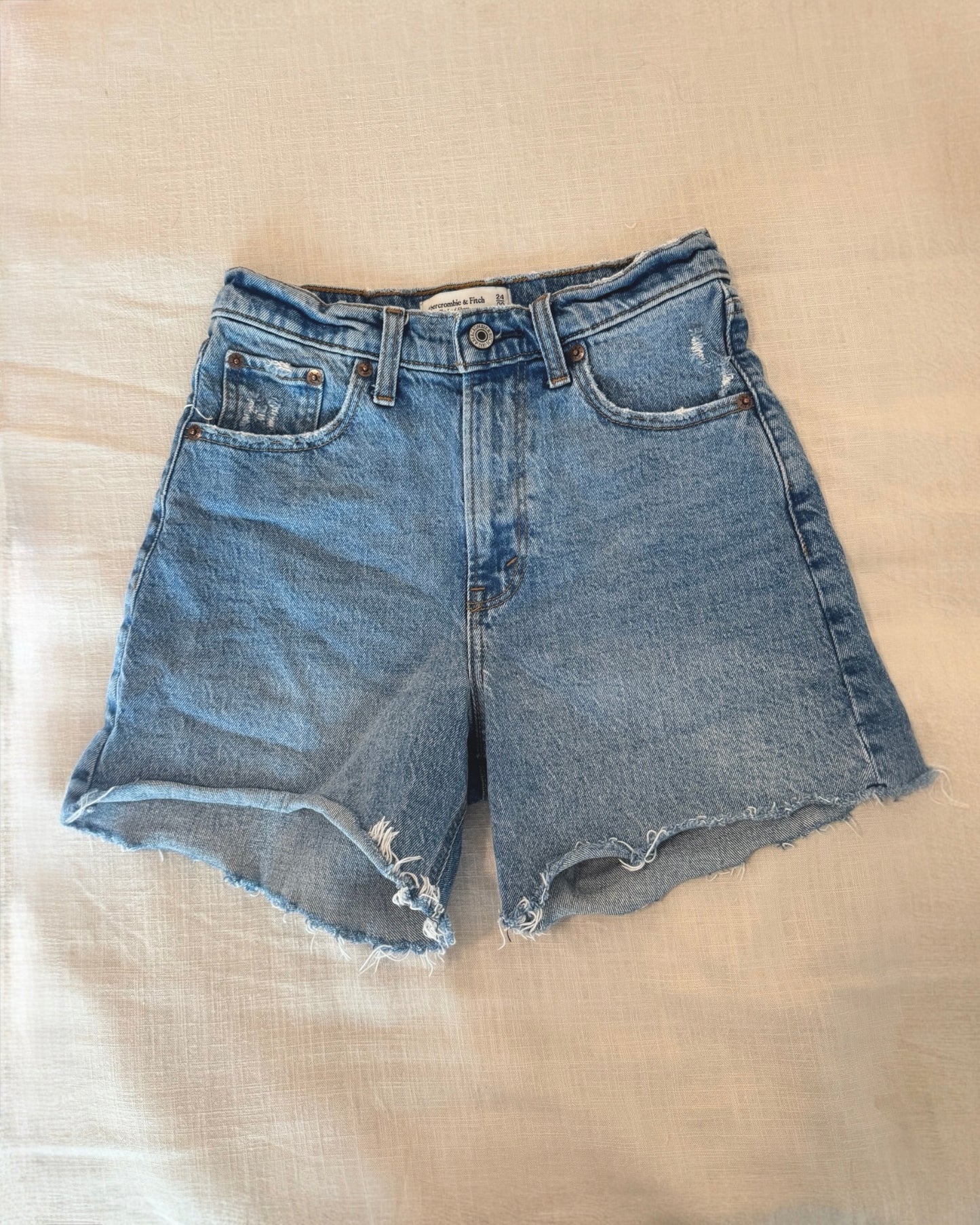 Abercrombie & Fitch Dad High Rise Jean Shorts (24)