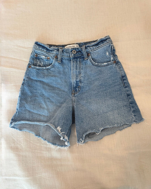 Abercrombie & Fitch Dad High Rise Jean Shorts (24)