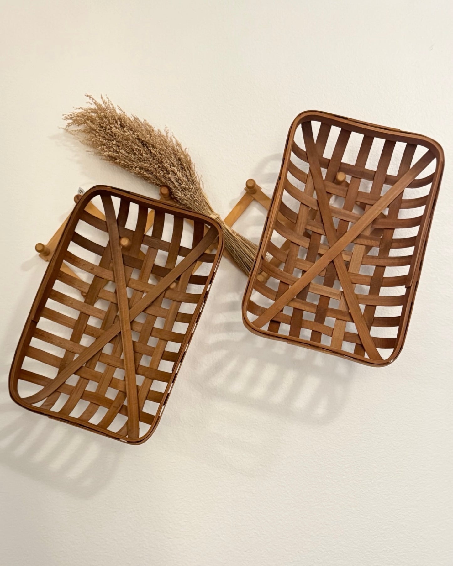 Handwoven Tobacco Baskets, Set of 2
