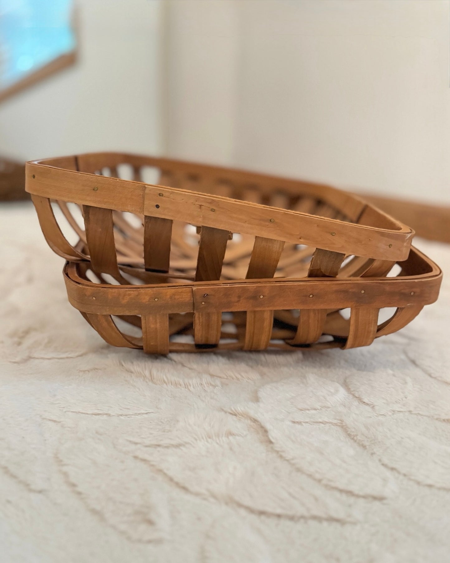 Handwoven Tobacco Baskets, Set of 2