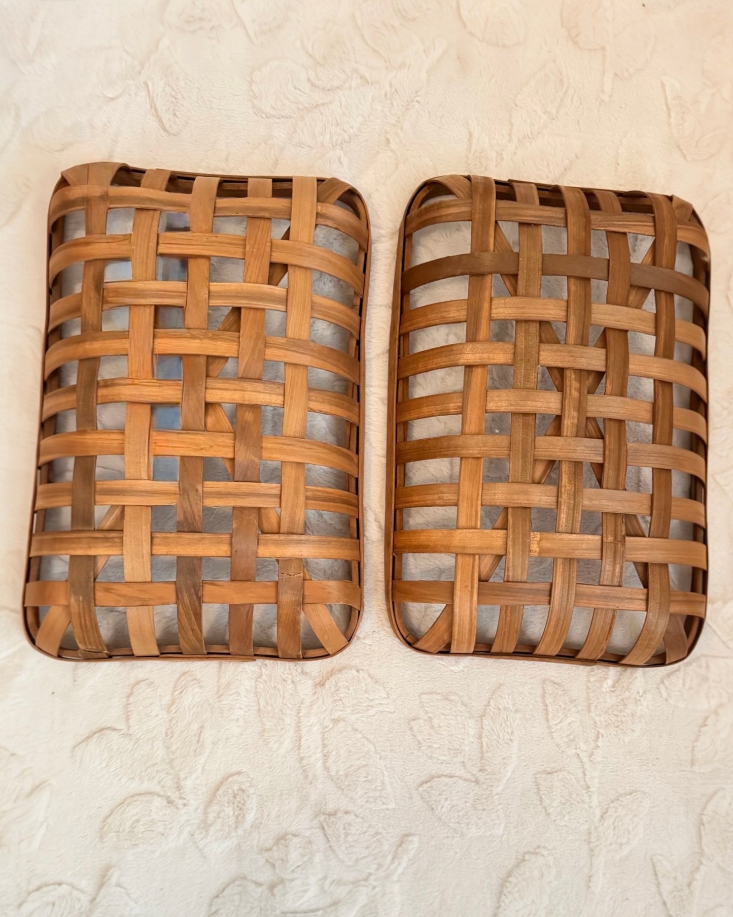 Handwoven Tobacco Baskets, Set of 2