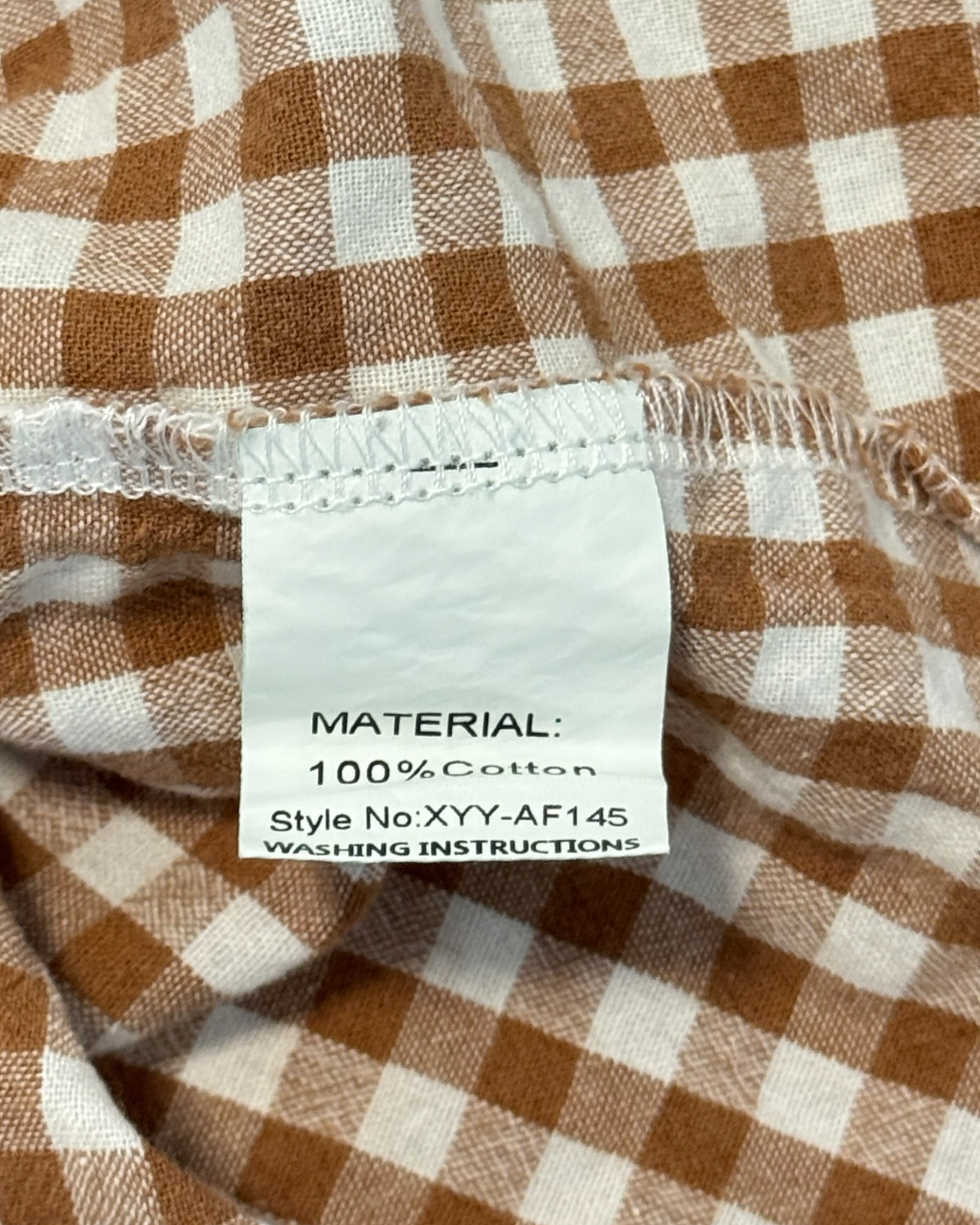 Gingham Cotton Pajama/Lounge Set (M)