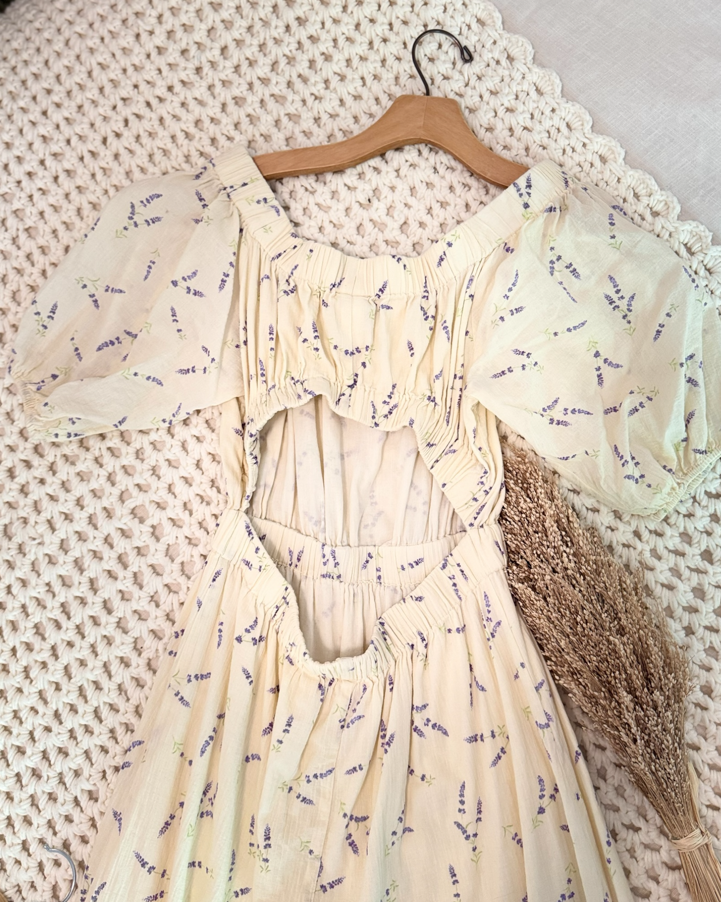Wildflower Off-The-Shoulder Cotton Midi Dress (S/M)