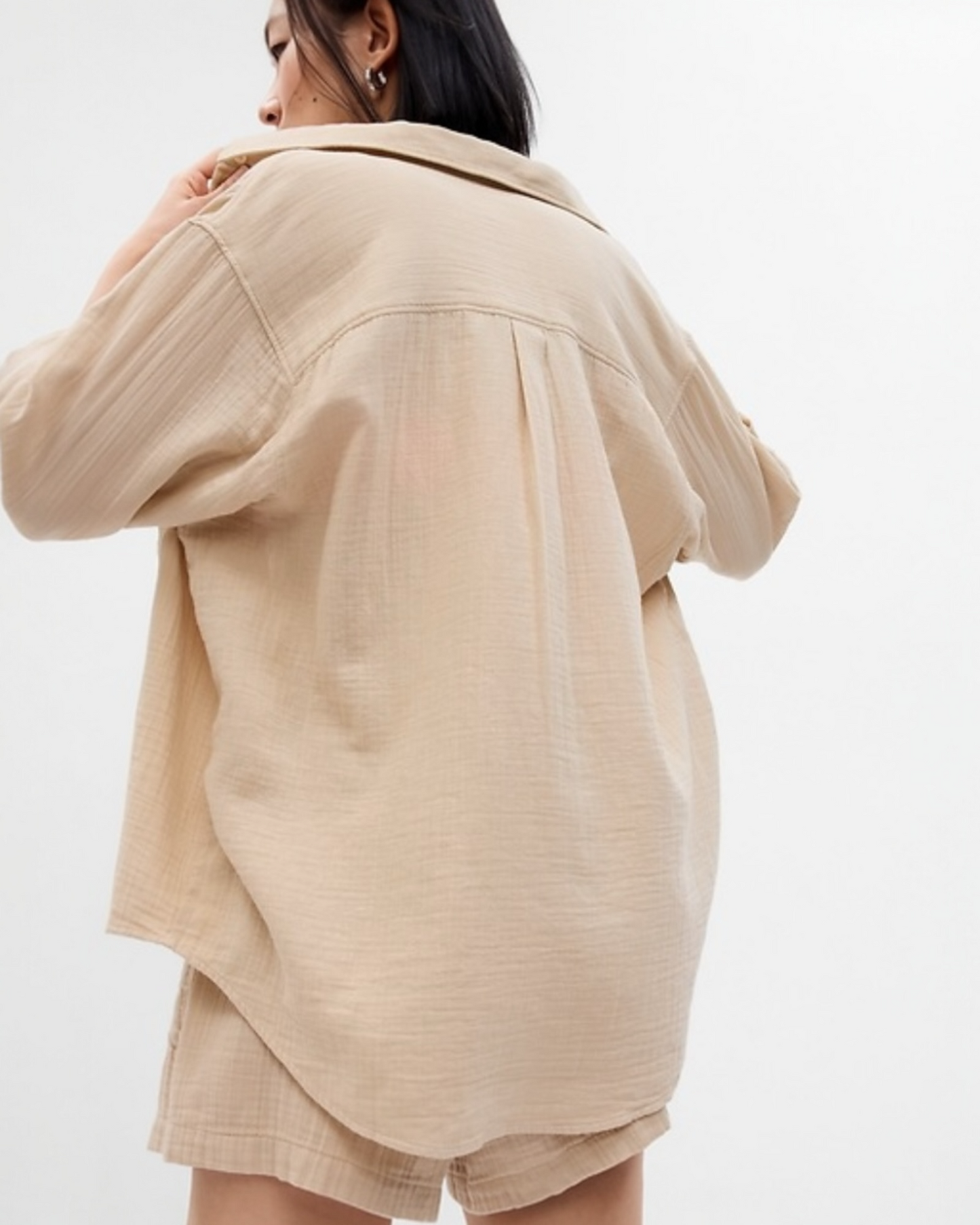 NEW Gap Crinkle Cotton Gauze Big Shirt (L)